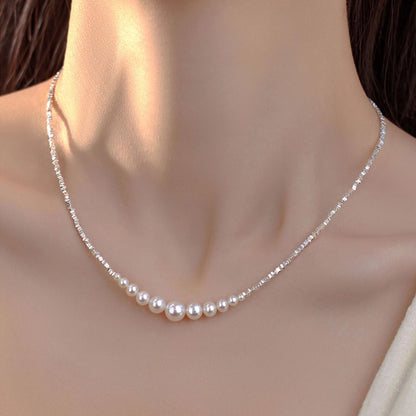 Pearl & Silver Necklace for Women