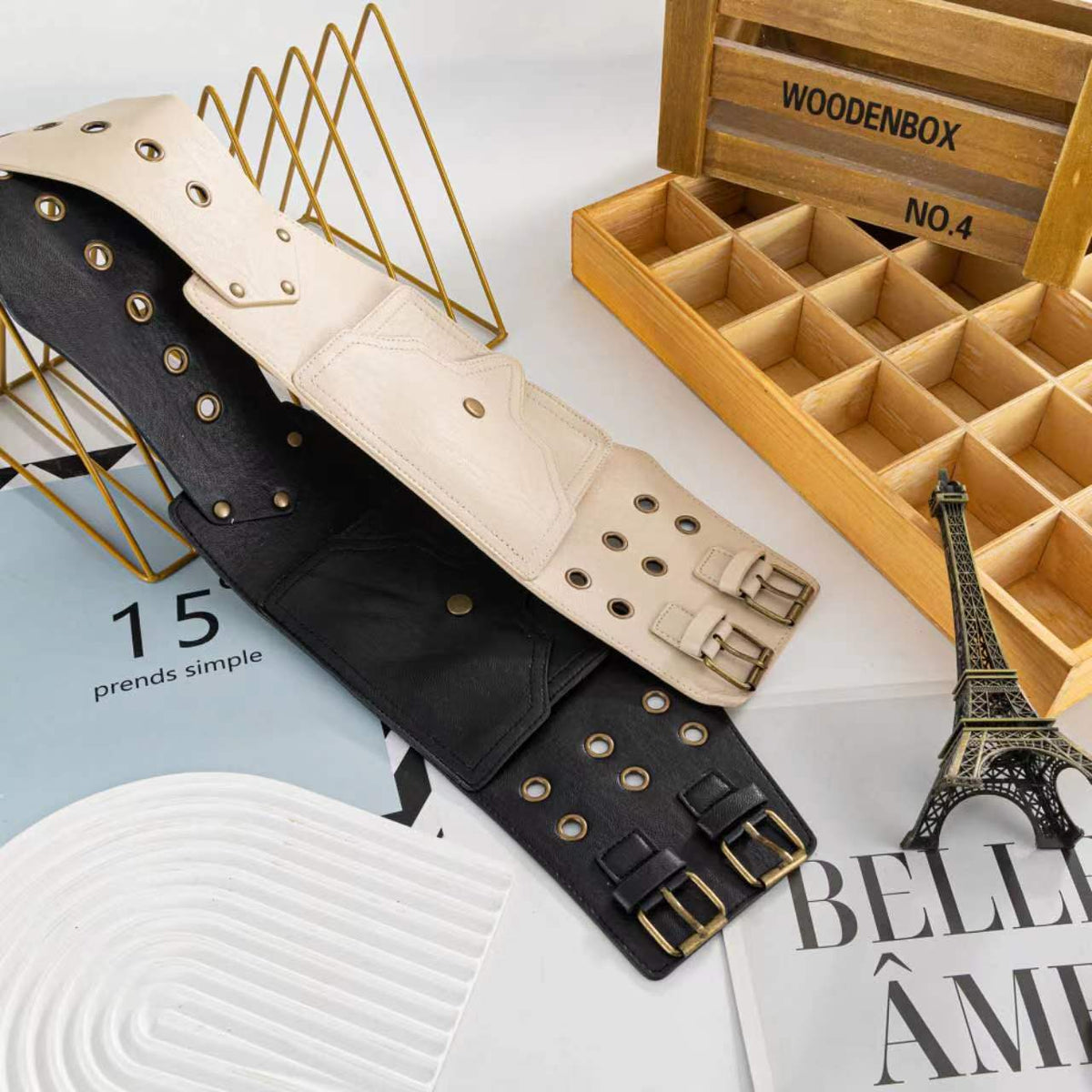 Women's Wide PU Leather Belt