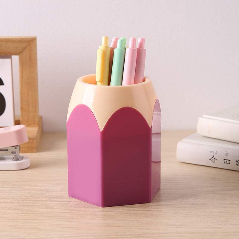 Round Plastic Pen Holder