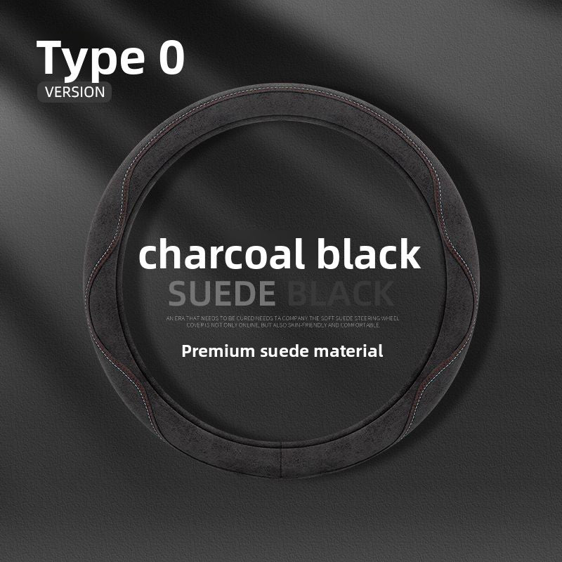 Suede Leatherette Steering Wheel Cover