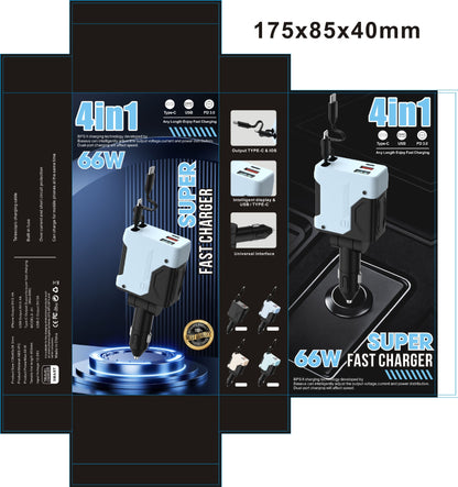 120W Retractable Car Charger