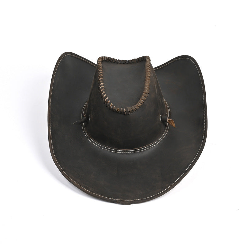 Leather Western Cowboy Hat