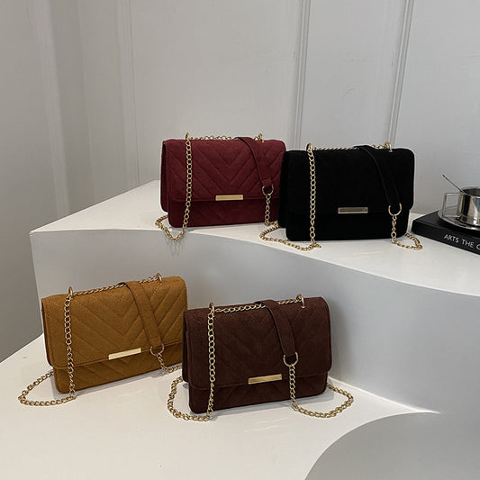 Women's Quilted Chain Shoulder Bag