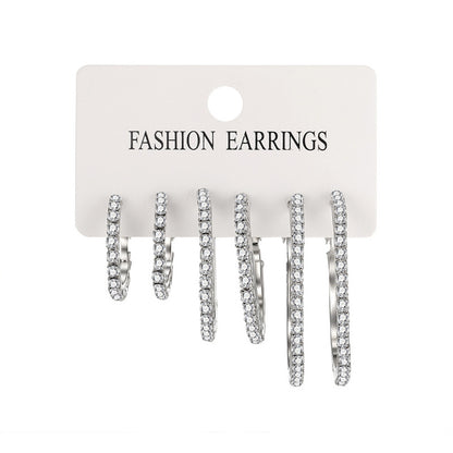 3 Pairs Hoop Earrings Set