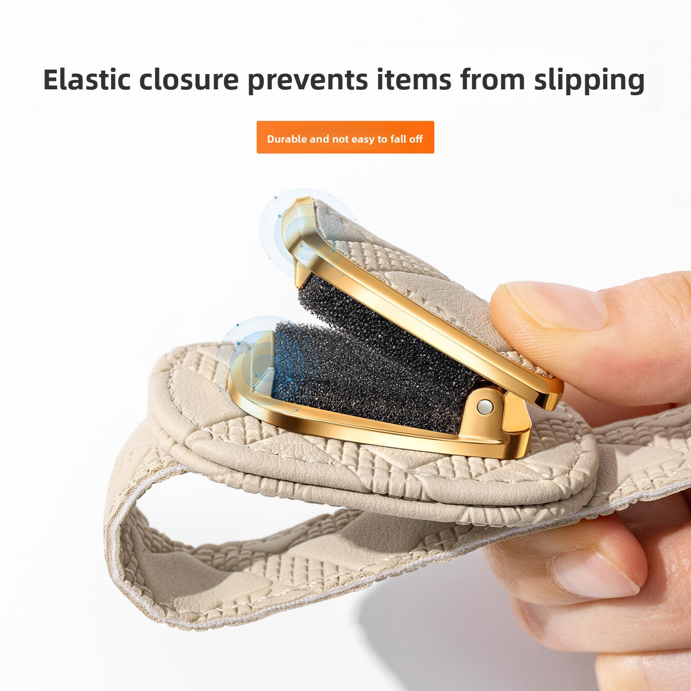 Leather Glasses Visor Clip