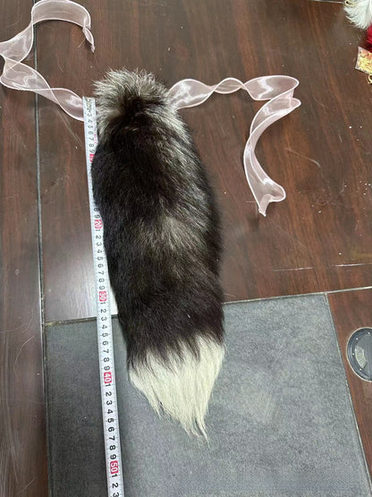Plush Fox Tail Keychain Charm