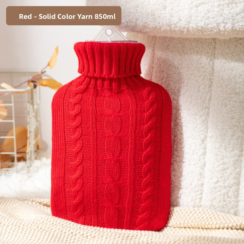 Hot Water Bottle with Plush Cover