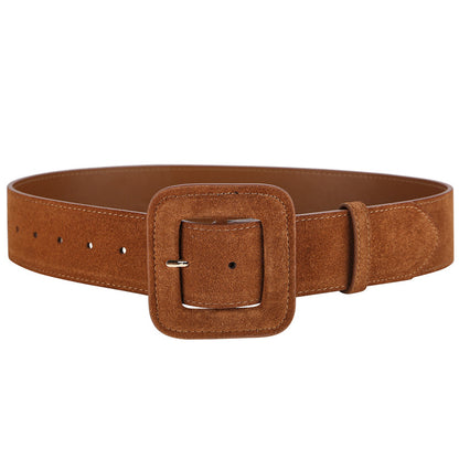 Women's Wide Leather Waist Belt