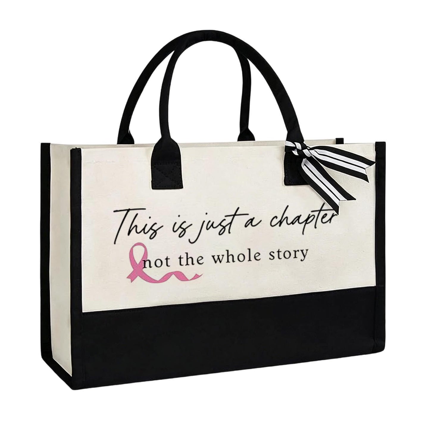 Initial Flower Tote Bag