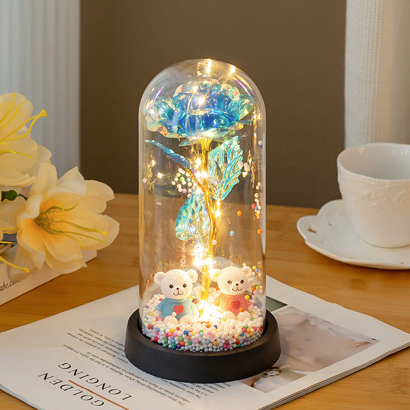 Eternal Rose Bear LED Lamp