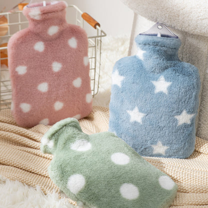 Hot Water Bottle with Plush Cover