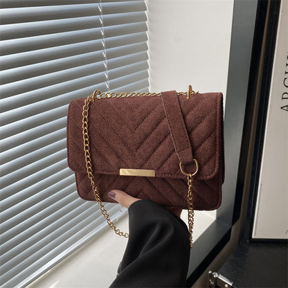 Women's Quilted Chain Shoulder Bag