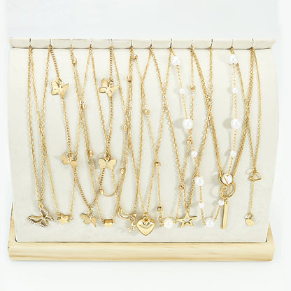 Golden Layered Necklace Set