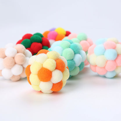 Colorful Plush Cat Balls