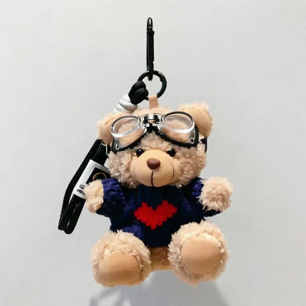 Pilot Bear Plush Keychain