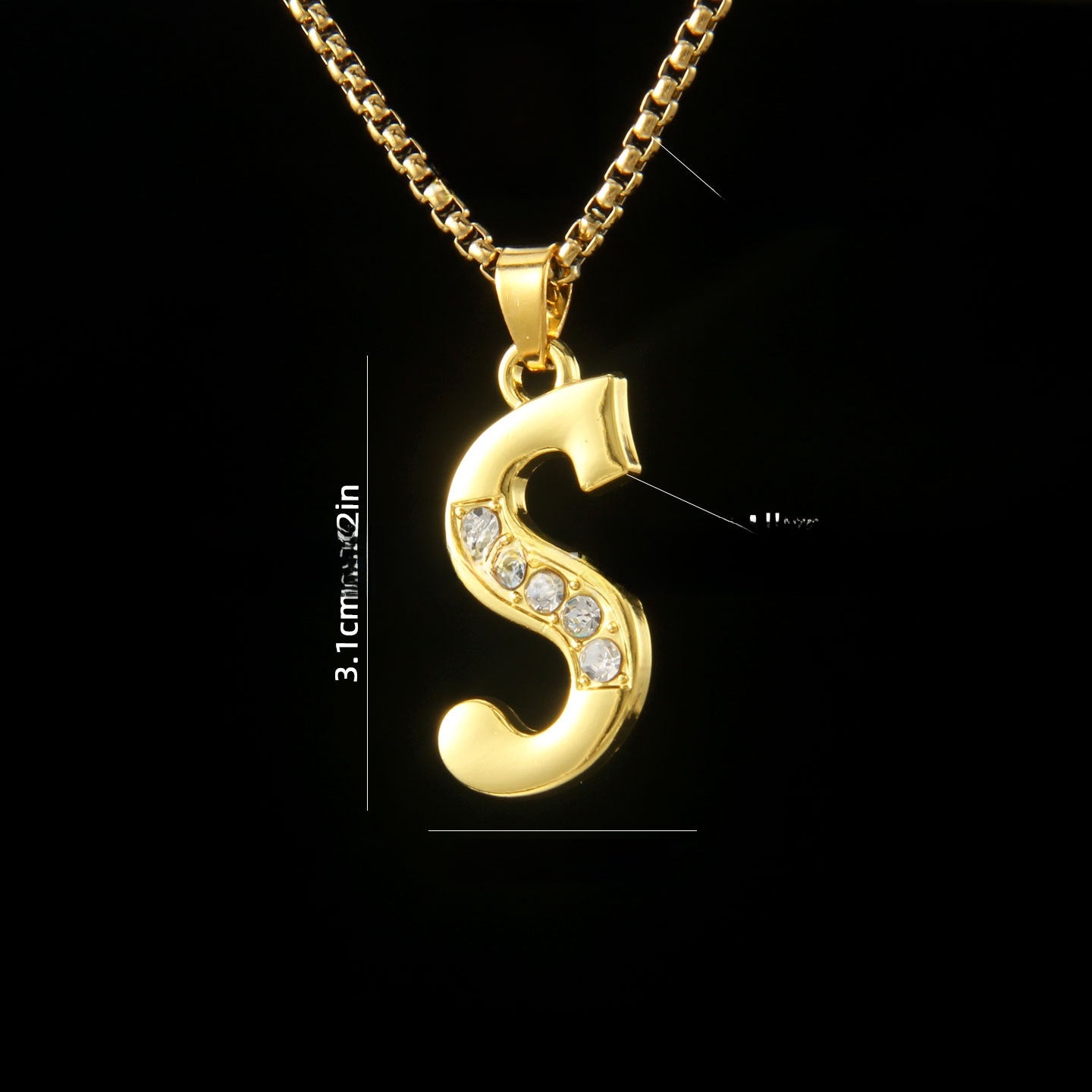 Golden Initial Letter Necklace