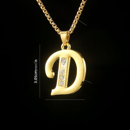 Golden Initial Letter Necklace