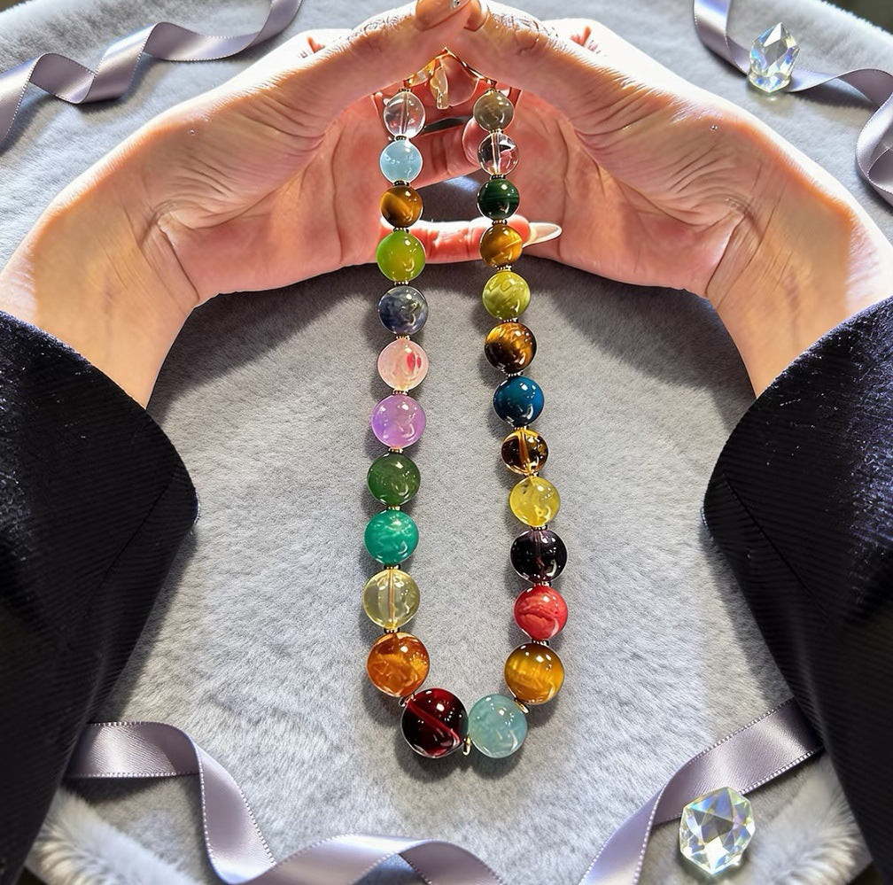 Crystal Round Bead Necklace for Women