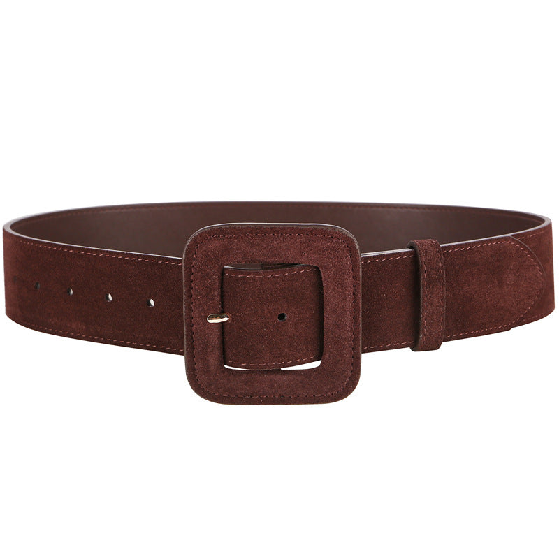 Women's Wide Leather Waist Belt