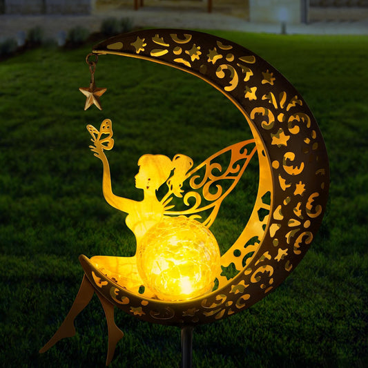 Solar Moon Fairy Garden Light