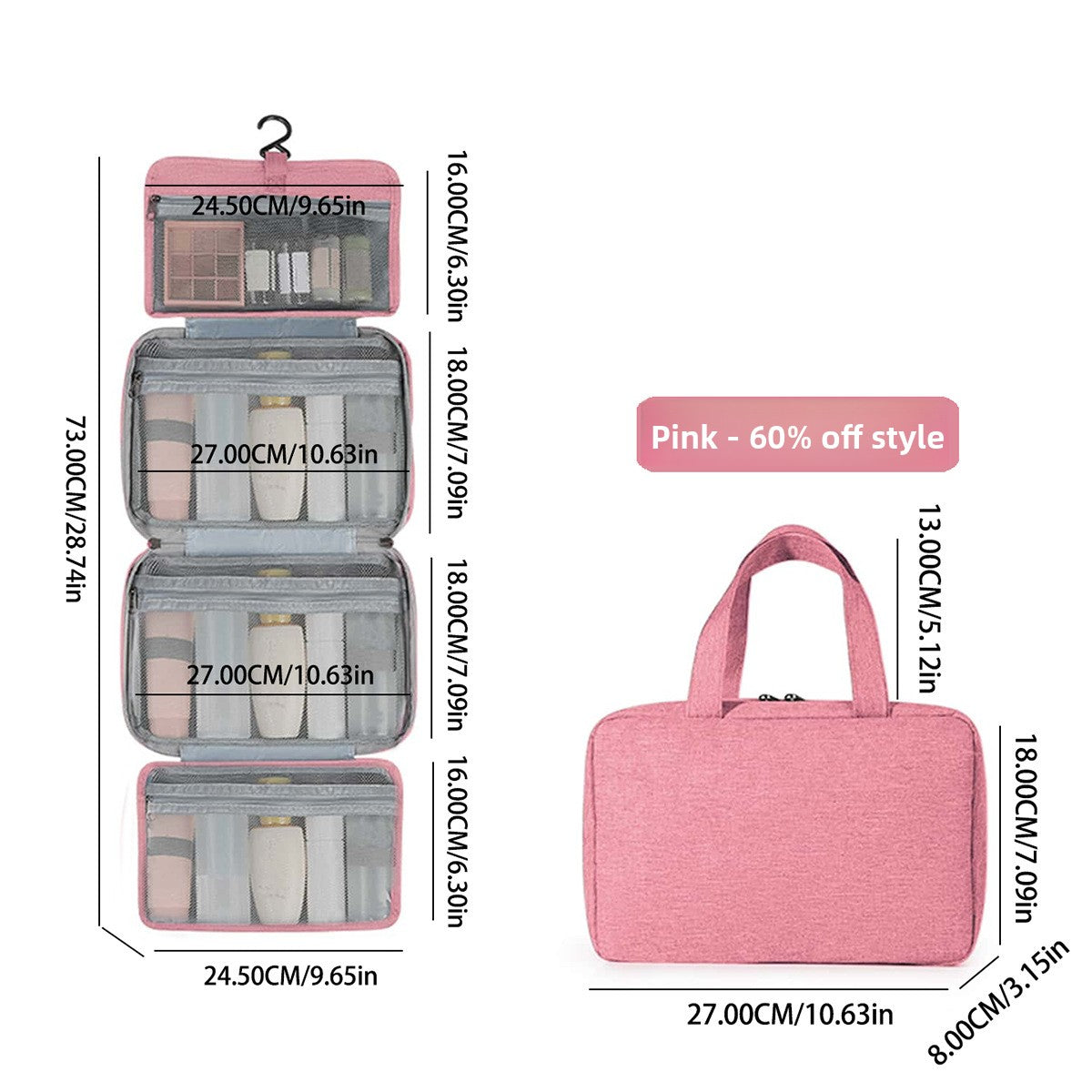 Foldable Cosmetic Wash Bag