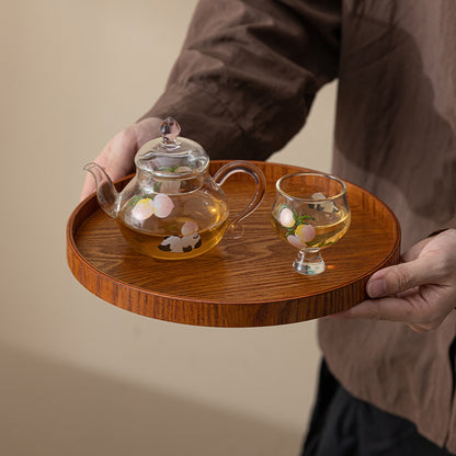 Wooden Multi-Purpose Serving Tray  Round Oval and Semicircle
