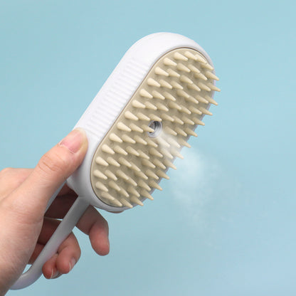 Pet Steam Grooming Brush with Massage Comb