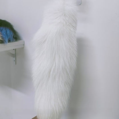 Plush Fox Tail Keychain Charm