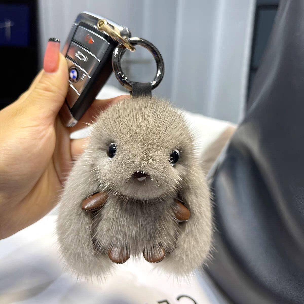 Cute Plush Bunny Keychain