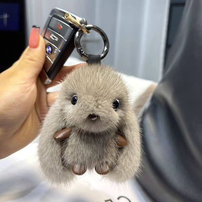 Cute Plush Bunny Keychain