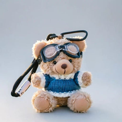 Pilot Bear Plush Keychain