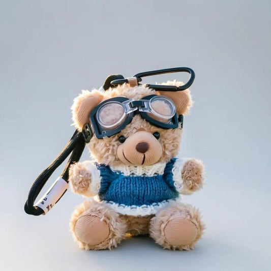 Pilot Bear Plush Keychain