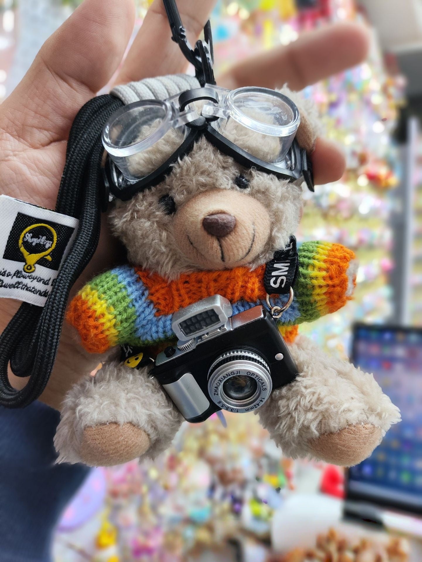 Flash Bear Camera Keychain
