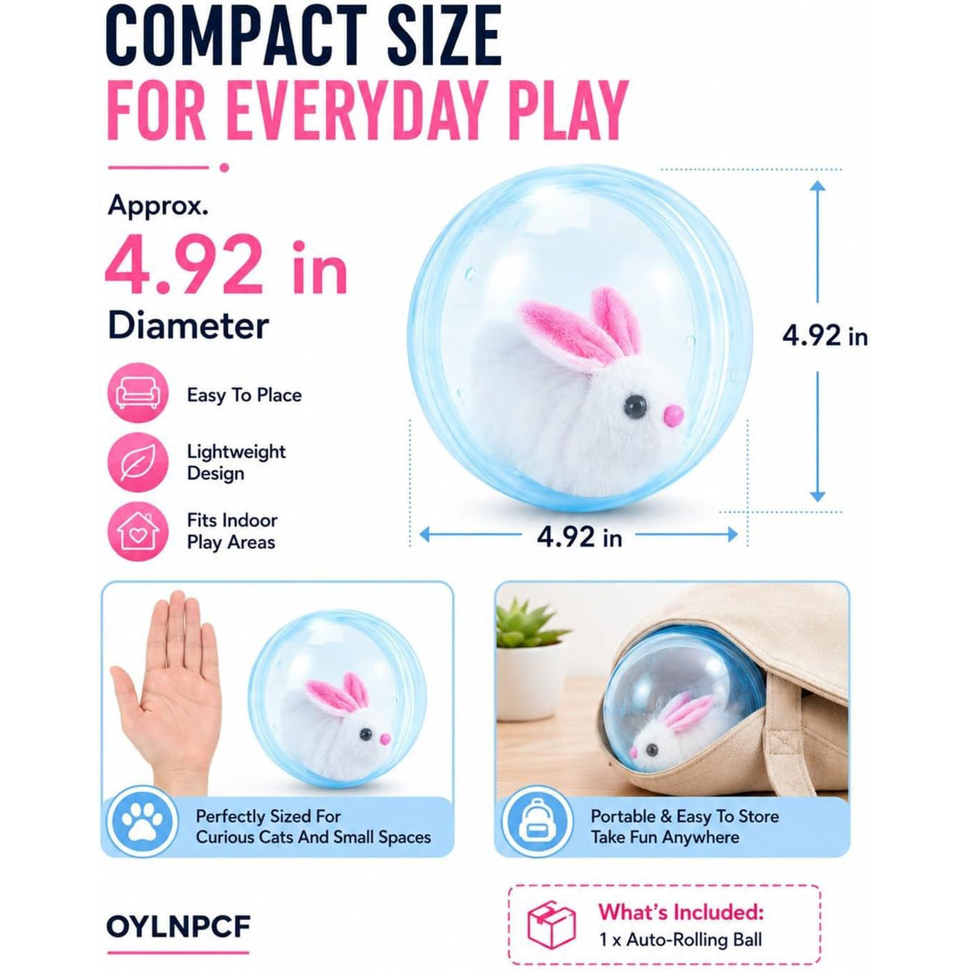 Interactive Rolling Pet Ball