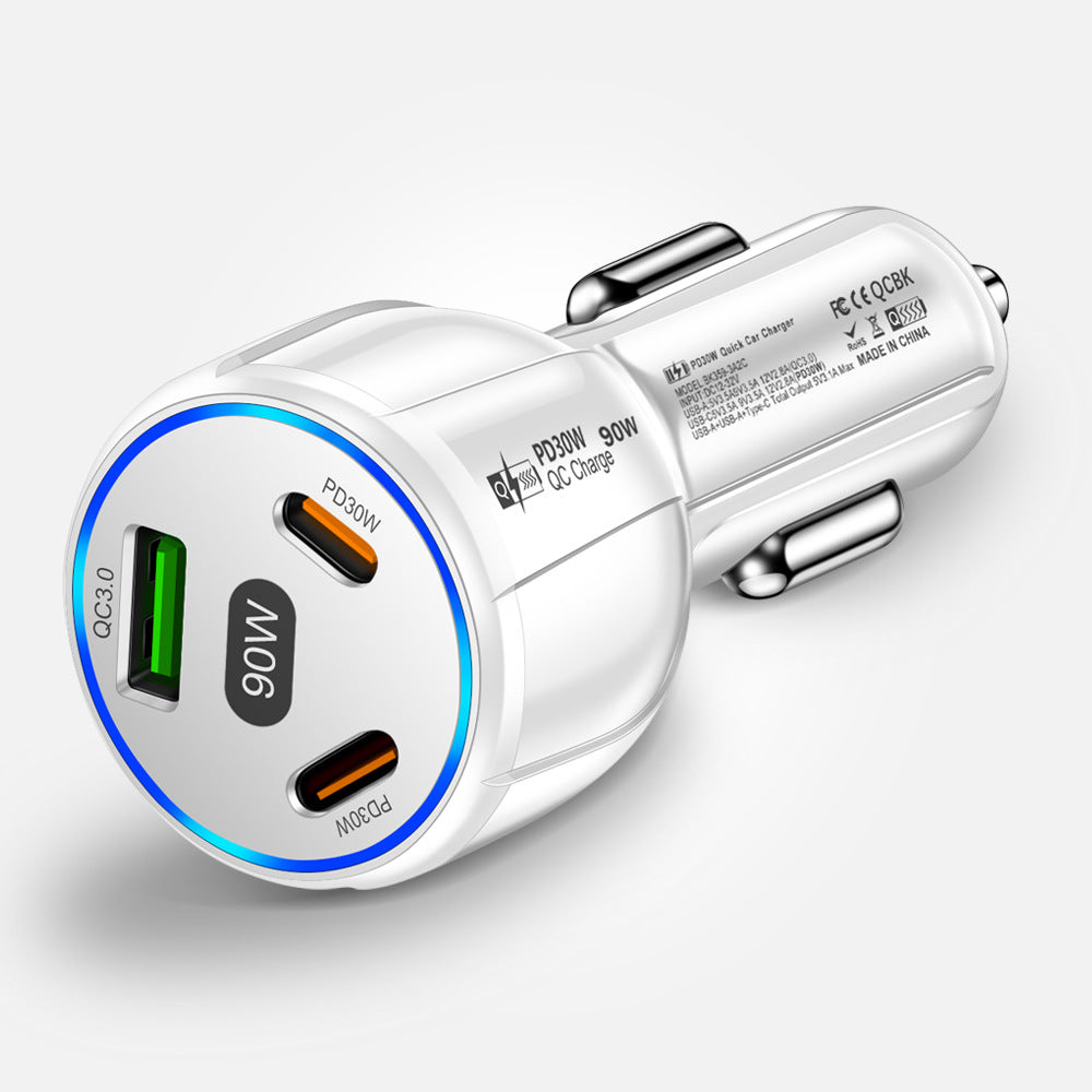 90W Dual Port Fast Car Charger