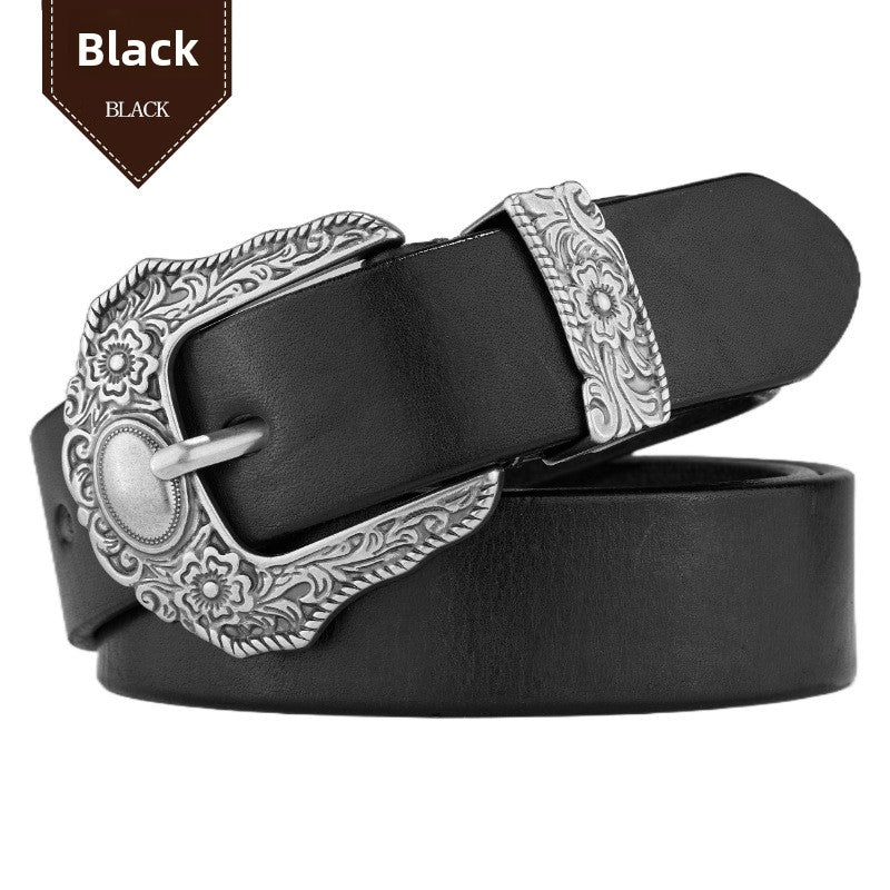Vintage Cowhide Leather Belt
