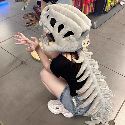 Dinosaur Skeleton Plush Headgear
