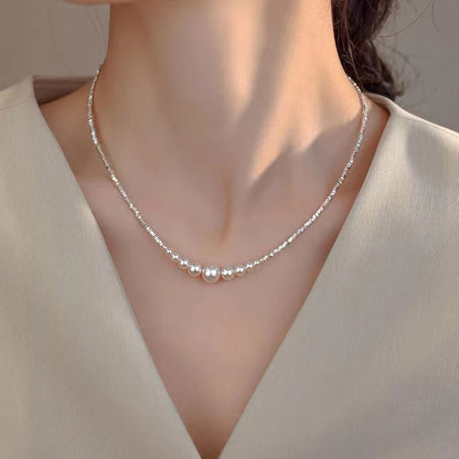 Pearl & Silver Necklace for Women
