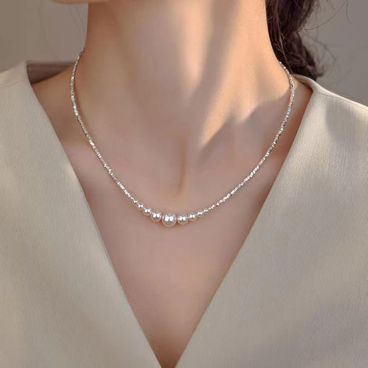 Pearl & Silver Necklace for Women
