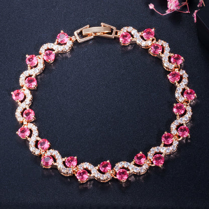 Colorful Wave Zircon Bracelet