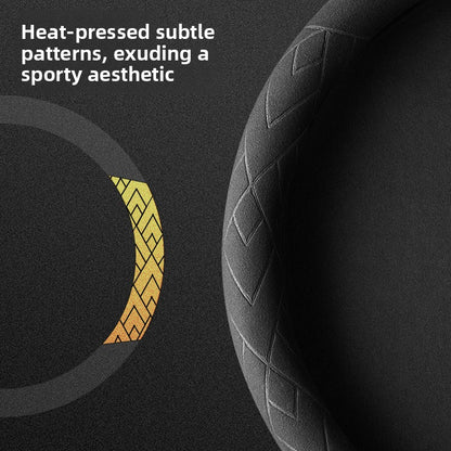 Embossed Suede Steering Wheel Cover