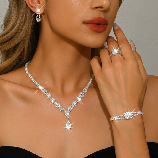 Elegant Rhinestone Jewelry Set