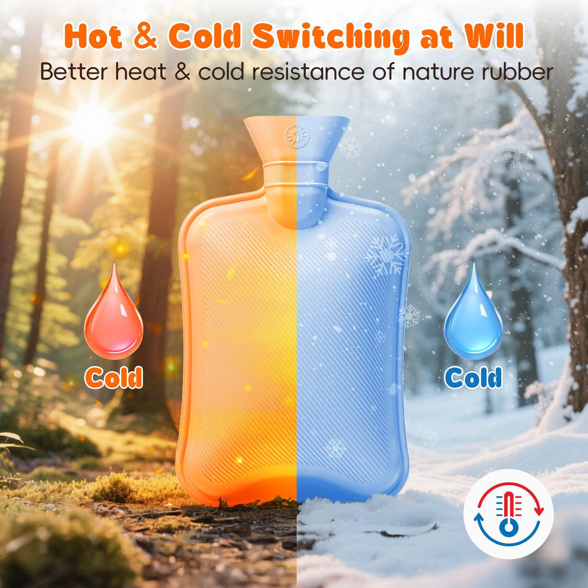 Winter Plush Hot Water Bottle 2L