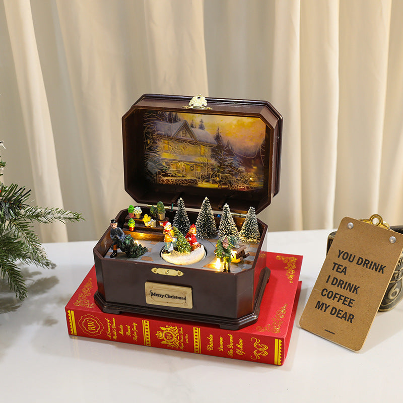 Light Up Christmas Music Box