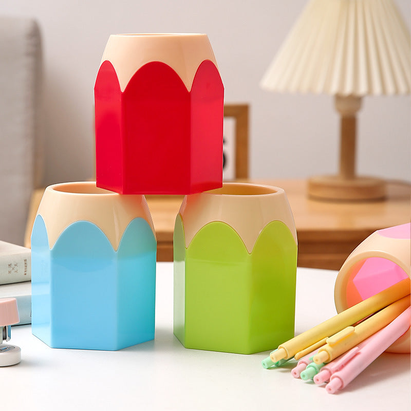 Round Plastic Pen Holder