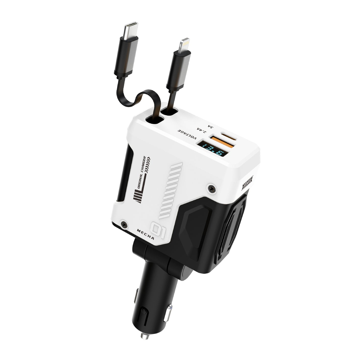 120W Retractable Car Charger