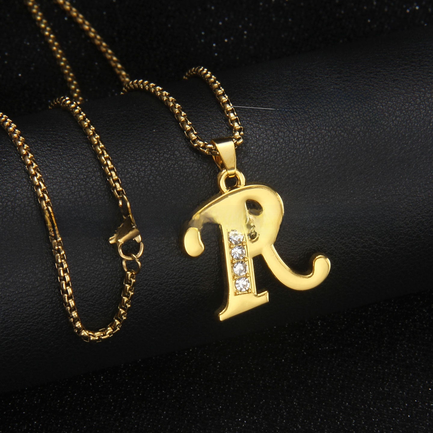 Golden Initial Letter Necklace