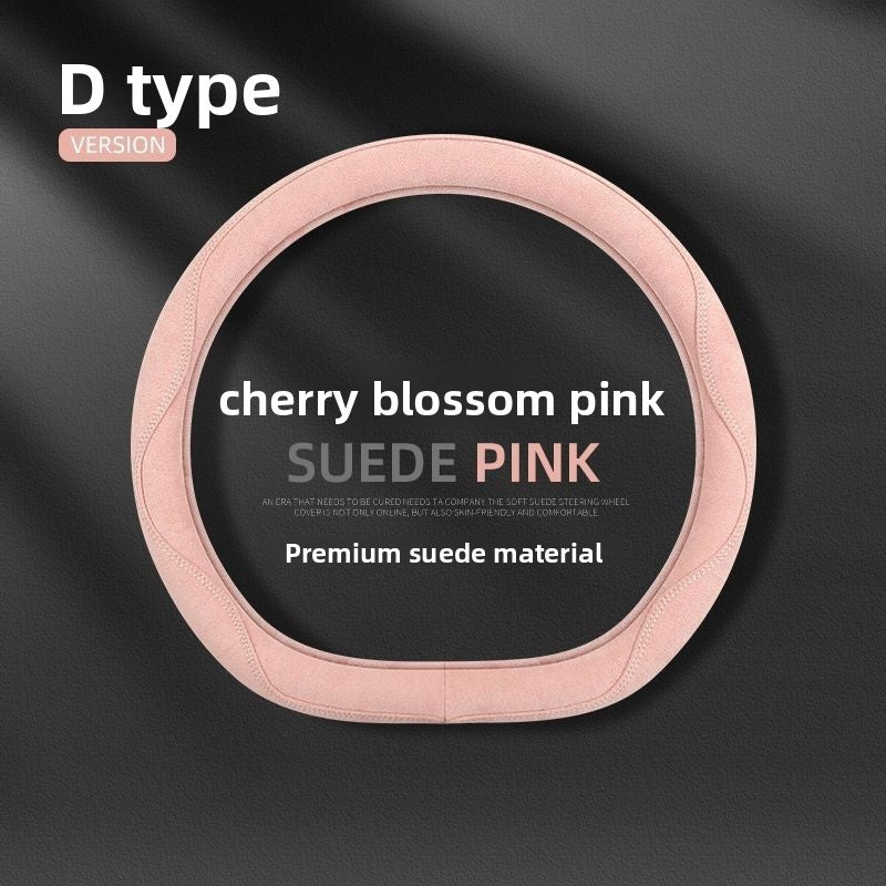 Suede Leatherette Steering Wheel Cover