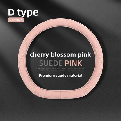 Suede Leatherette Steering Wheel Cover