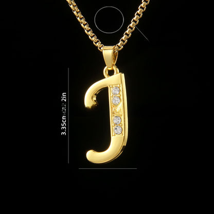Golden Initial Letter Necklace